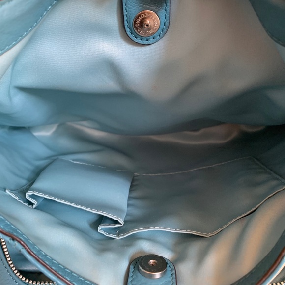 COACH Campbell Vintage Blue Leather Hobo Shoulder Y2K Bag - Picture 12 of 16